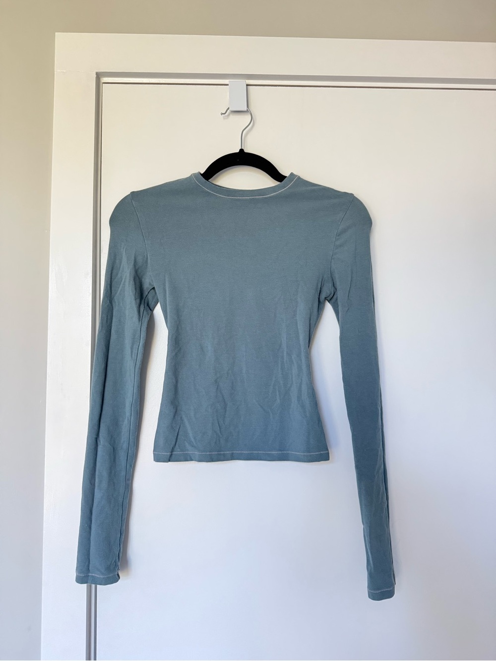 SKIMS Cotton Jersey Long Sleeve T-Shirt in Kyanite